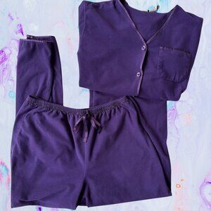 Twiggy Pajama Set Medium Purple Two Piece Loungewear Sleep  Relax READ